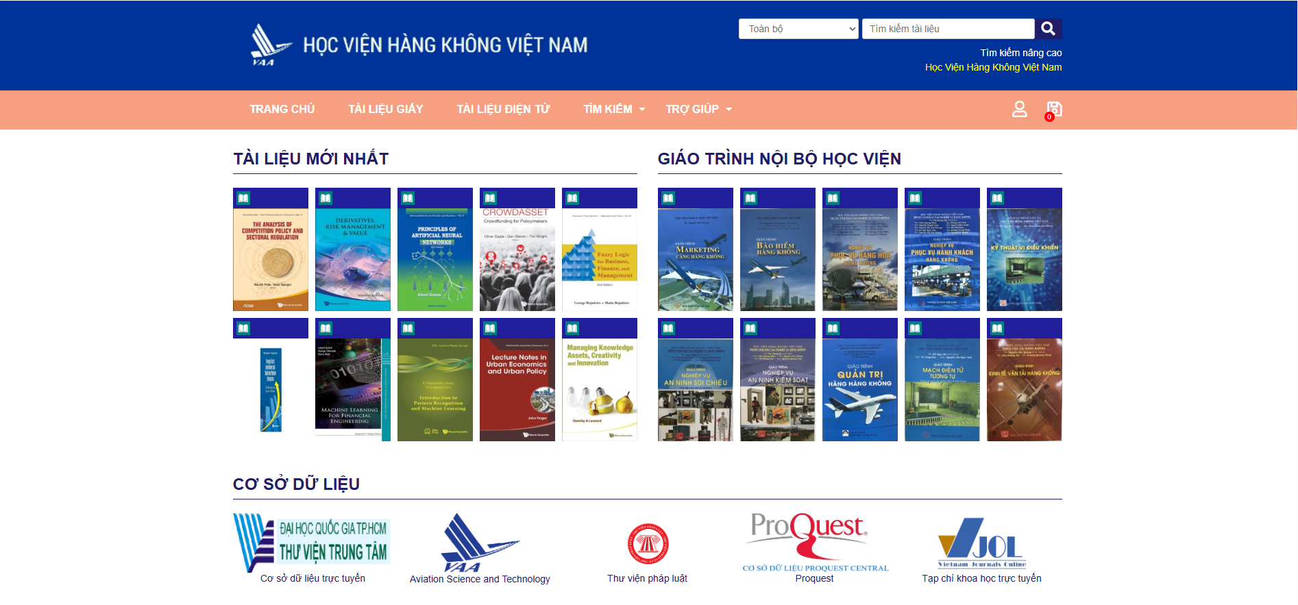 Hình 1: Thanh công cụ tìm kiếm OPAC