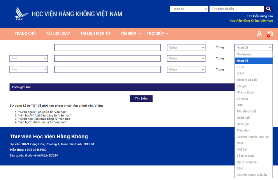 Hình 5: Kết quả sau khi thu hẹp kết quả tìm kiếm