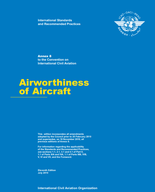 Annex 8 Airworthiness of Aircraft (Eleventh Edition)